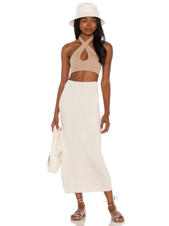 Free People Dresses & Skirts - Free People Beach To Night Midi Skirt in Cream